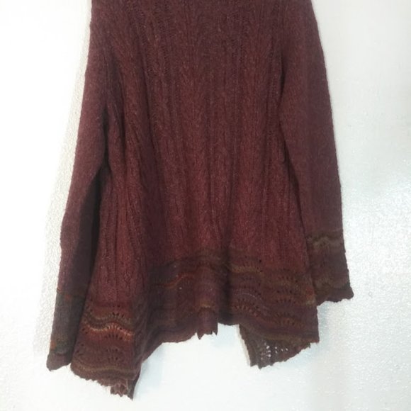 Royal Robbins women's size L burgundy multicolored cardigan sweater - Picture 6 of 14